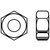 3/8"-16 Left Hand Hex Nuts, Zinc Cr+3, Qty 100