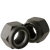 1 1/2"-6 Nylon Insert Lock Nuts, Grade C, Phosphate & Oil, Medium Carbon Steel, Qty 10