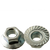 #10-24 Hex Flange Nuts, Serrated, Case Hardened, Zinc Cr+3, Coarse (UNC), Qty 100