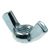 3/8"-16 Wing Nuts, Light Series Type A, Cold Forged, Zinc Cr+3, Coarse (UNC), Low Carbon Steel, Qty 100