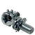 M4-0.70 x 8 mm Machine Screws, External Tooth Lockwasher, Phillips Pan Head, SEMS, Zinc Cr+3, Qty 500