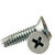 #6-32 x 1/2" Thread-Cutting Screws, Slotted Indent Hex Washer Head HWH Type F, Zinc Cr+3, Full Thread, Qty 100