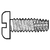 #10-24 x 1/2" Thread-Cutting Screws, Slotted Pan Head, Type F, Full Thread, Zinc Cr+3, Qty 100