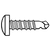 #8-18 x 1" Self-Drilling Screws, Phillips Pan Head, TEKS/2, Zinc Cr+3, Qty 100