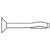 1/4" x 1 1/2" Split-Fast Anchor, Flat Head, Zinc, Qty 100