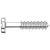 1/4" x 1 3/4" Concrete Screws, Phillips Flat Head, TapKing SD, Blue Ruspert Durablecoat, High Low Thread, Miami Dade Approved, Qty 100