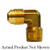 AMC 04049-0404 90 deg Elbow, 1/4 in SAE 45 deg Male Flared x 1/4 in Male NPTF, Brass