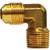 AMC 04049-0806UB 90 deg Elbow, 1/2 in Male Flared x 3/8 in Male NPTF, Brass