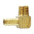 AMC 07069-0204P 90 deg Double Barb Mini Elbow, 1/4 in Tube OD x 1/4 in MIP, Brass