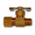 Mid-America Fittings 101C Needle Valve, 1/4 x 1/8 in Nominal, Compression x MPT, 150 psi Pressure, Brass Body