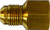 Midland Metal 10225 Adapter, 5/16 in SAE 45 deg Flared x 1/2 in FPT, Brass
