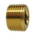 Midland Metal 109AL-4 MAF/USA Countersunk Plugs, MAF/USA PIPE, 1/4 Brass C/S Hex Plug, MAF/USA Brass Fittings