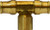 Midland Metal 20132 Branch Tee, 3/8 in Push-In x 3/8 in Push-In x 1/4 in FIP, Brass