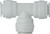 Midland Metal 20145P Union Tee, 5/8 in Push-In x 5/8 in Push-In x 5/8 in Push-In