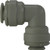 Midland Metal 20615P Union Elbow, 5/8 in Push-In x 5/8 in Push-In, Plastic