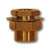 Mid-America Fittings 207ACBH-12 Bulkhead Anchor Frame Coupling, 3/4 in FNPTF x 3/4 in FNPTF, Brass