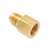 Mid-America Fittings 246X3 Adapter, 3/16 in SAE 45 deg Male Flared x 1/8 in FNPTF, Brass