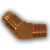 Midland Metal 254X8X8 MAF/USA Flare x MIP Half ELL, MAF/USA FLARE, 1/2 Od x 1/2 Mpt 45 Elbow, MAF/USA Brass Fittings