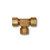 Mid-America Fittings 264X3 Barstock Tee, 3/16 in Compression x 3/16 in Compression x 3/16 in Compression, Brass