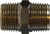 Midland Metal 28829 Hex Nipples, BSPT/BSPP Fittings, 1/2 x 1/2 M Bspt N-Pltd Hex Nipp, Brass Fittings