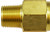 Midland Metal 28867 Adapters, BSPT/BSPP Fittings, 1/8 Mip x 1/8 F Bspp Adapter, Brass Fittings