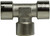 Midland Metal 28930 Female Tees, BSPT/BSPP Fittings, 1/8 Female Bspp N-Pltd Tee, Brass Fittings