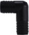 Midland Metal 33395P 90 deg Union Elbow, 5/8 in Hose Barbed x 5/8 in Hose Barbed, Polypropylene