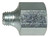 Midland Metal 36300 Adapter, 1/8-27 x 1/4-28 Thread, FNPTF x Male SAE Thread, 1/2 in Hex, Zinc-Plated, Steel