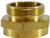 Midland Metal 444024 Hex Adapter, 1-1/2 in FNPSH x 1-1/2 in MNST, Brass