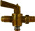 Midland Metal 46101 Shut-Off Cock, 1/4 x 1/4 in Nominal, Male Flared x MIP, Forged Brass Body