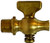 Midland Metal 46301 Air Cock, 1/4 in Nominal, MIP x Bibb Hose, Brass Body