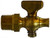 Midland Metal 46310 Air Cock, 1/8 in Nominal, MIP x Bibb Hose, Brass Body