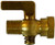 Midland Metal 46376 MIP x FIP Lever Hex, Air Cocks, 1/4Mip x Fip Lever Hndl Air Cock, Brass Fittings
