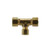 AMC 700084-060604 Reducing Tee, 3/8 in Compression x 3/8 in Compression x 1/4 in Compression, Brass