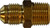 AMC 704048-0408 Half Union Adapter, 1/4 in SAE 45 deg Male Flared x 1/2 in MIP, Brass