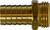 AMC 707048-0612 Straight Male End Hex Adapter, 3/8 in Hose Barbed x 3/4 in MGH, Brass