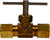 AMC 709106-04 Needle Valve, 1/4 in Nominal, Compression, Brass Body