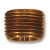 Mid-America Fittings LF110F-86 Face Bushing, 1/2 in MPT x 3/8 in FPT, Brass