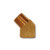 Mid-America Fittings LF124-4 45 deg Street Elbow, 1/4 in FPT x 1/4 in MPT, Brass