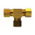 Mid-America Fittings LF264X4 Tee, 1/4 in Compression x 1/4 in Compression x 1/4 in Compression, Brass