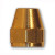 Mid-America Fittings LF41S-4 Short Rod Nut, 1/4 in Female SAE Flared, Brass