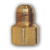 Mid-America Fittings LF46-86 Adapter, 1/2 in Male Flared x 3/8 in FNPTF, Brass
