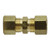 Midland Metal LF62BH-6 Bulkhead Union with Locknut, 3/8 in Compression x 3/8 in Compression, Brass