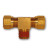Mid-America Fittings NT72-108VS Branch Tee with Vibraseal, 5/8 in Tube OD x 1/2 in Tube OD x 1/2 in MNPTF, Brass