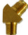 Midland Metal 10449B 45 deg Barstock Elbow, 1/4 in Male SAE 45 deg Flared x 1/4 in MPT, Brass