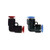 Midland Metal 265PPC-8MM Union 90 Degree Elbow, Metric Push Ins, 8Mm Plastic Pp Union Elbow, Brass Fittings