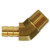 Midland Metal 32134 45 deg Elbow, 5/16 in Barbed x 1/4 in MIP, Brass