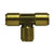 Midland Metal 640509 Union Tee, 3/8 in Push-In Tube x 1/4 in Push-In Tube x 3/8 in Push-In Tube, Red Brass