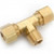 AMC 700072-0806 Branch Tee, 1/2 in Compression x 1/2 in Compression x 3/8 in MIP, Brass