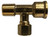 AMC 700076-0404 Tee, 1/4 in FIP x 1/4 in MIP x 1/4 in Compression, Brass